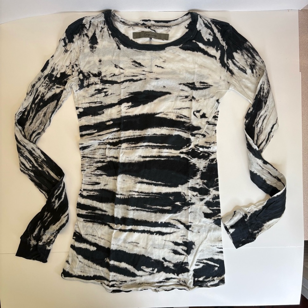 Enza Costa Black and White Long Sleeve Tee